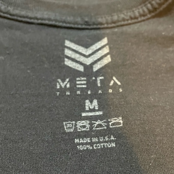 Meta Threads black gaming tee w/ white CLUTCH & MLG graphics unisex sz M - Picture 7 of 8